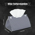 thumbnail image 5 of Fuzoiu Navy Blue And White Stripes Print Tissue Box Cover, PU Leather Tissue Holder,Decorative Facial Paper Organizer for Bathroom Living Room Bedroom Countertop Office Desk Car Home, 5 of 7