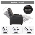thumbnail image 3 of Bonzy Home Electric Recliner Set of 2 LED Lighting Adjustable Headrest with USB Ports and Cup Holders Home Theater Seating Reclining Chair Hidden Arm Storage, Black, 3 of 10