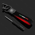 thumbnail image 1 of Leather Car Keychain For Alfa Romeo Styling Remote Key Fob Ring Logo Keyring, 1 of 1