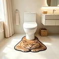 thumbnail image 3 of Cute Cat Toilet Rugs U-Shaped Bathroom Contour Rug Bathroom Mats Washroom Mats for Kitchen, Bathtub, Sink, for Cat Lovers Mom, 3 of 9