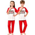 thumbnail image 2 of XUNKUSGA Matching Family Christmas Pajamas Set Classic Print Short Sleeve Top and Long Pants Sleepwear sets Matching Xmas Jammies for Family Photoshoot Home Lounging,Size 11-12 Years, 2 of 7