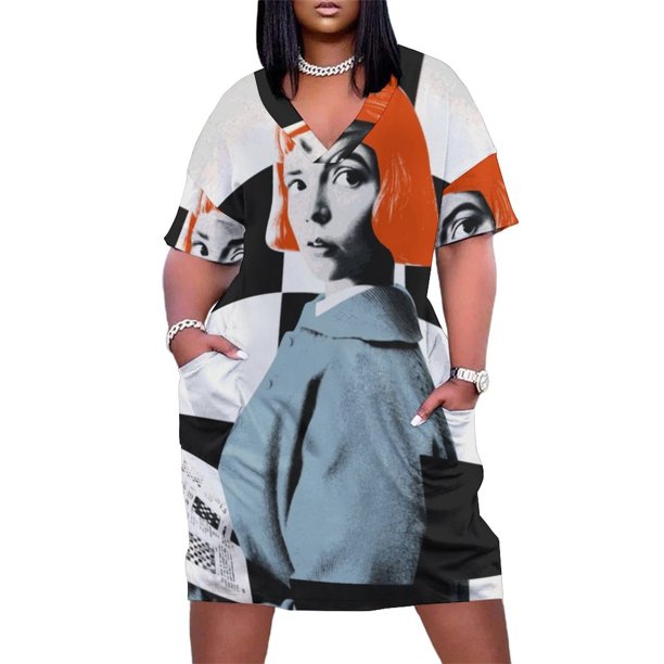 The "s Gambit-vestido de noche para mujer vestidos holgados con bolsillo