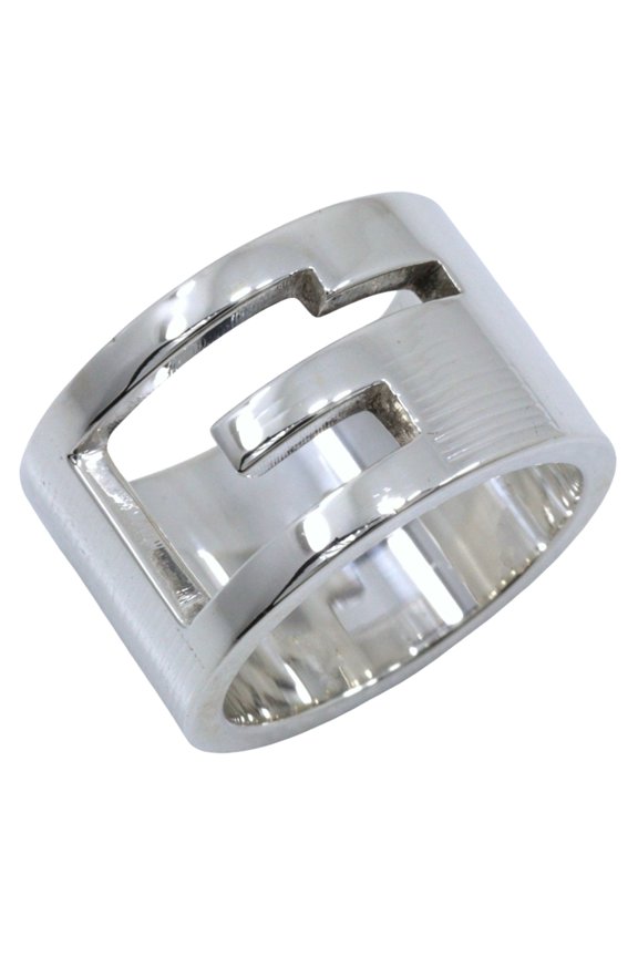 Pre-Owned Gucci G-logo ring, size 9.5, made of sterling silver (925), approximately 10.0g,...