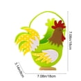 thumbnail image 2 of Easter Decorations Non Woven Rooster Basket Bag, Portable Handmade Egg Storage Tote for Easter Decor, Festive Easter Basket Gift Bag for Party Supply and Holiday Wrapping Use, B, 2 of 8