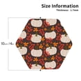 thumbnail image 2 of KLL Drink Coasters Set Hexagon of 4,PU Leather Absorbent Coasters Set Decorative Coffee Cup Coasters Housewarming Gift for Home Decor-Autumn White Pumpkin, 2 of 5