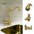 thumbnail image 4 of Akicon One-Handle Widespread Kitchen Bar/Prep Faucet - Brushed Gold, 4 of 5