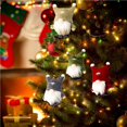 thumbnail image 4 of Billuyoard 3 piezas de lana de Navidad linda muñeca sin rostro Gnomo muñeco de peluche decoración colgante hecho a mano adorno de árbol de Navidad Kits de decoración para fiestas verde rosa rojo Billuyoard HA040441-01, 4 of 6