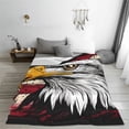 thumbnail image 5 of Honeii American Bald Eagle Print Fleece Blanket - Throw Blanket for Bed, Sofa, Couch, Camping, and Travel , Microplush Ultra Soft Warm Blanket-80"x60", 5 of 7