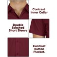 thumbnail image 3 of 3-Pack Men's Short Sleeve Solid Dress Shirts (S-5XL), 3 of 7