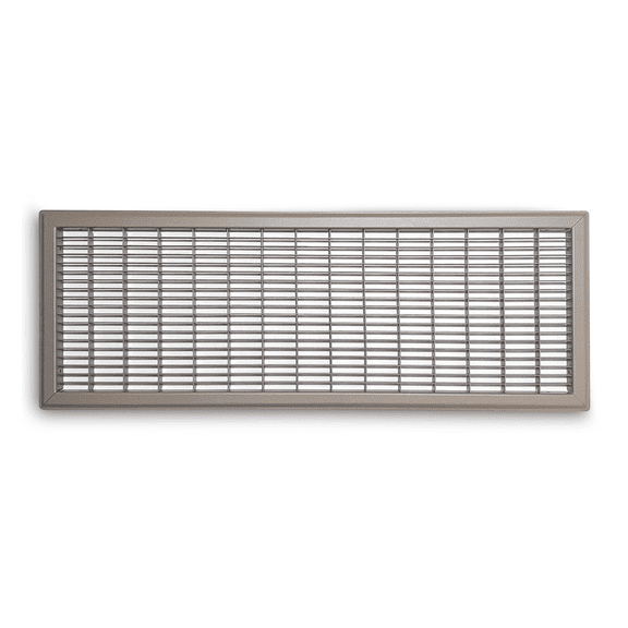 TruAire Heavy Duty Brown Floor Return - For a Hole Size of 10" x 30" - Overall Dimension 11 3/4" x 31 3/4"