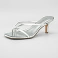 thumbnail image 6 of BURUDANI Womens Slip On Metallic Heeled Sandals Flip Flop, 6 of 6