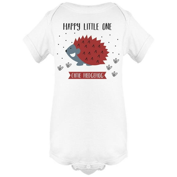 Happy Little Cutie Hedgehog Bodysuit Infant -Image by Shutterstock, Newborn