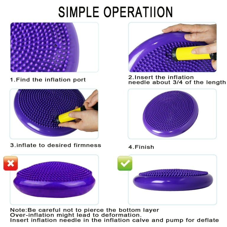 Nvzi Wobble Cushion, Balance Disc, Wiggle Seat, Balance Pads For Physical Therapy Stability Disc Dyna Disc Wobble Board For Dogs Office Sensory Kids Classroom With Spiky Massage Ball