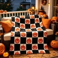 thumbnail image 6 of Nkmbld Halloween Flannel Throw Blanket, Cozy Microfiber Holiday Blanket for Chair Sofa Bed Camping, Fuzzy Fluffy Soft Nap Blanket for Women, 6 of 8