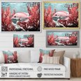 thumbnail image 4 of Designart "The Subdued Paddle Of Coral And Grey Fish II" Coastal Coral Under Water Canvas Wall Art, 4 of 7