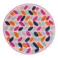 thumbnail image 3 of Unique Loom Aruba Outdoor Collection Area Rug - Oranjestad (3' 3" Round Pink/Gold), 3 of 7