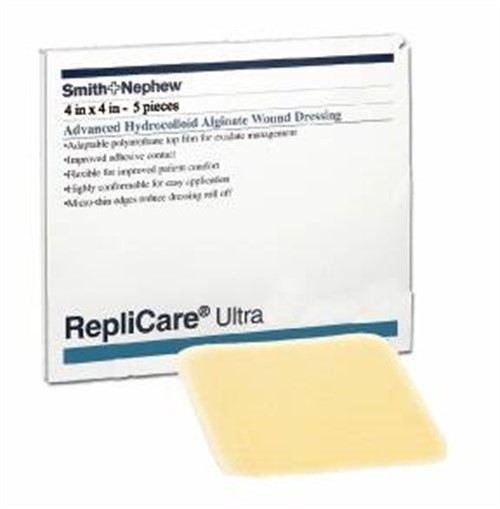 Smith And Nephew Replicare Ultra Advance Hydrocolloid Alginate Dressing 4X4 Box of 5