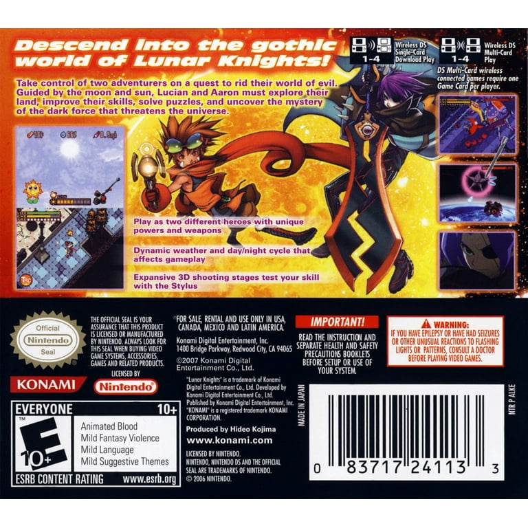Lunar Knights: Vampire Hunters - Nintendo DS - Walmart.com