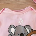 thumbnail image 4 of HIPYLO Kids Cheerleading Outfit Knit Newborn Outfit Boys 3 Piece Suit Girls 5-6 Clothes Fall Gifts 100% Cotton Baby Girl Clothes Gift for Friend, Pink 9-12 Months, 4 of 8