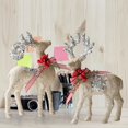 thumbnail image 6 of CoudarTitie 2 Pieces Christmas Reindeer Statues Sculptures for Bookcase Cabinet Tabletop Champagne, 6 of 9