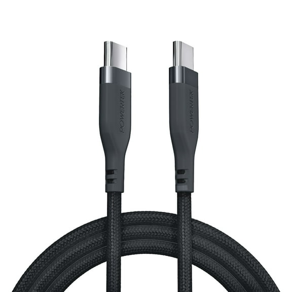 Liquipel Powertek Premium Braided USB-C to USB-C Cable - Black