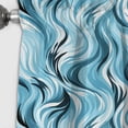 thumbnail image 2 of Designart "Zebra Rhythms In Blue" Abstract Blackout Curtain Panels, 2 of 4