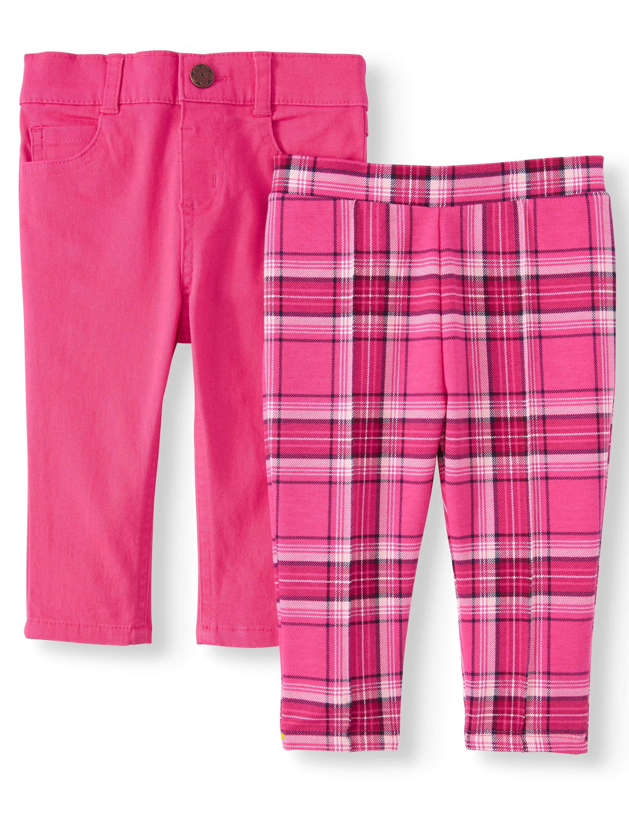 Garanimals Baby Girls French Terry & Twill Pants, 2pk