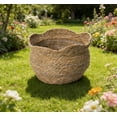 thumbnail image 4 of Large Premium Woven Wicker Planter Basket with Leakproof Plastic Liner – Natural Stylish Pot Cover for Indoor Outdoor Plants, Rustic Boho Farmhouse Room Decor, 4 of 9