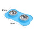 thumbnail image 2 of Comederos para perros de acero inoxidable y bebederos para perros con sistema antiderrames y antideslizante., 2 of 5