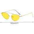 thumbnail image 2 of Retro Oval Sunglasses Metal Frame Cat Eye 90s Shades For Outdoor Activities, 2 of 2