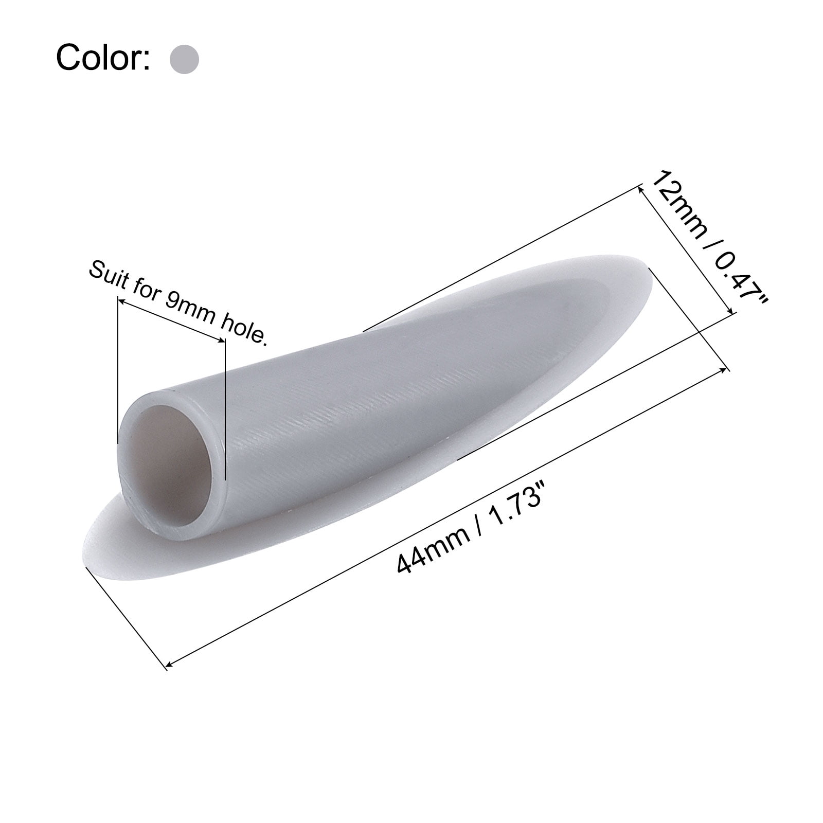 MECCANIXITY 9mm Plastic Pocket Hole Plugs - White, Pack Of 100, For Furniture Screw Holes