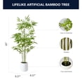 thumbnail image 4 of American Art Decor Realistic Artificial Bamboo Tree Faux Plant in a white pot for Home Decor, Indoor Living Room, or Office, 60", 4 of 6