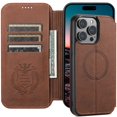 thumbnail image 3 of SUTENI Magsafe Leather Luxury Phone Case For iPhone 12 13 14 15 Pro Max Plus Ultra Flip Wallet Card Holder, 3 of 5