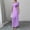 Purple, variant on Stichou Womens Slant Neck Short Sleeve Spring Summer Slim Maxi Dress Elegant Solid Long Semi Formal Dress for Wedding Guest Yellow L