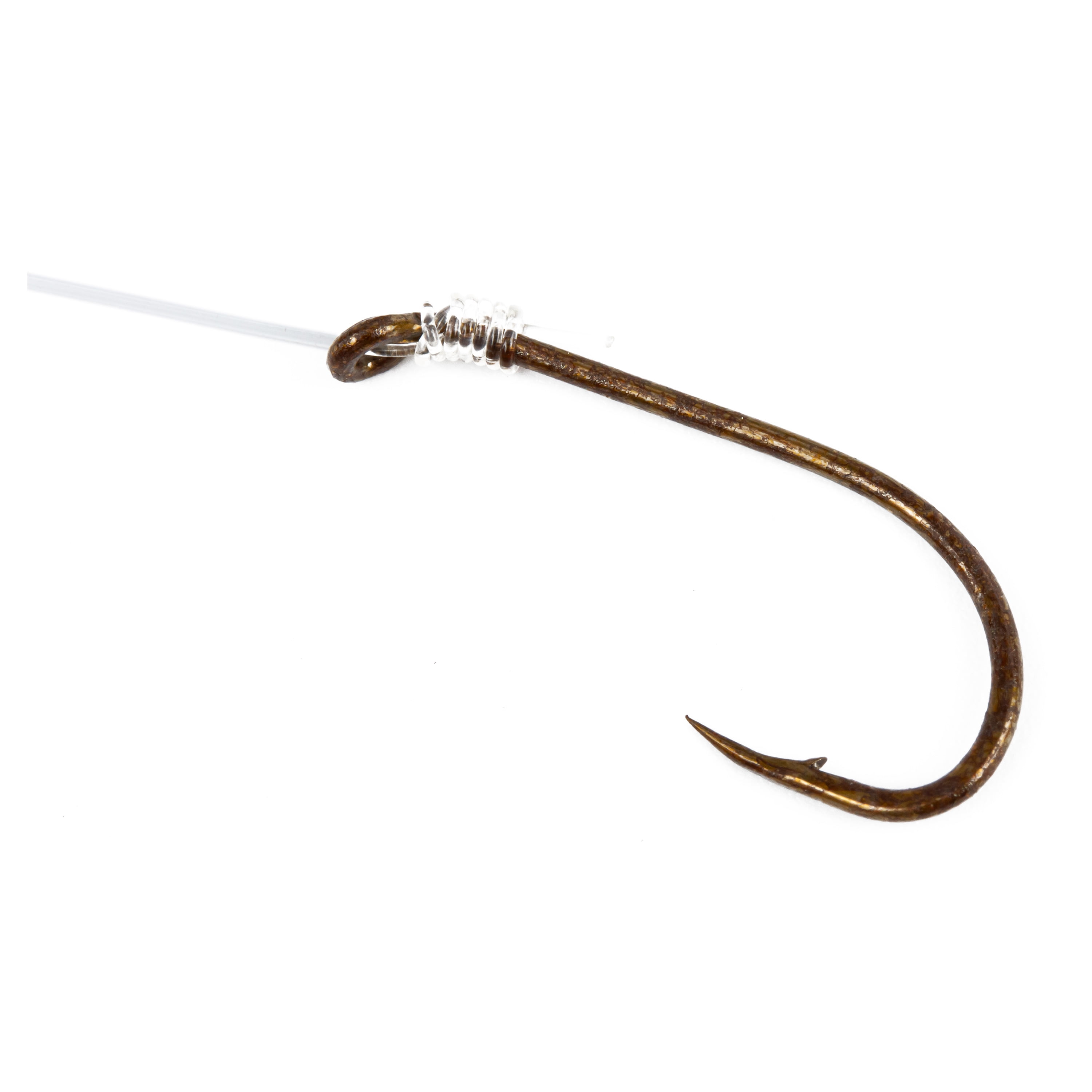 (12 pack) Ozark Trail Plain Shank Snelled Fishing Hooks, Size 4, 8-Pack