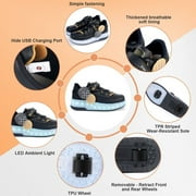 KOFUBOKE Roller Skate Shoes, Roller Skates and Sneakers 2 in 1, Shoes with Wheels for Girls and Boys
