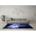 thumbnail image 3 of Ahgly Company Machine Washable Indoor Rectangle Oriental Blue Industrial Area Rugs, 8' x 10', 3 of 4