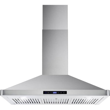Pemberly Row 36 in. 380 CFM Ducted Wall Mount Range Hood in Stainless Steel