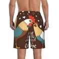 thumbnail image 3 of Naloa Rooster And Chicken Men's Beach Shorts, Surfing shorts, Swim trunks, Quick Dry Swim Trunks for Surfing Beach Fun - X-Large, 3 of 9