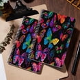 thumbnail image 5 of Spiral Notebook,College Ruled Journal,8.26" x 5.71" 50 Sheets/100 Pages,2 Pack - Colorful Butterflies Each With Unique Design And Color Palette, 5 of 7