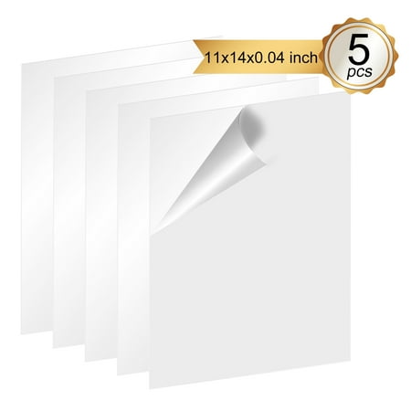 YouLoveIt Acrylic Sheet Clear Cast Plexiglass Square Panel Transparent Plastic Plexi Glass Board Durable Water Resistant PET Sheet for Craft, Windows, Frame, DIY Display Projects, 2/5/10/20pcs