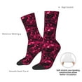 thumbnail image 4 of Rateoe Burgundy Tie Dye for Women Casual Calf Socks - Cute Crew Socks - Thin Soft Above Ankle Socks Size 5-11, 4 of 6