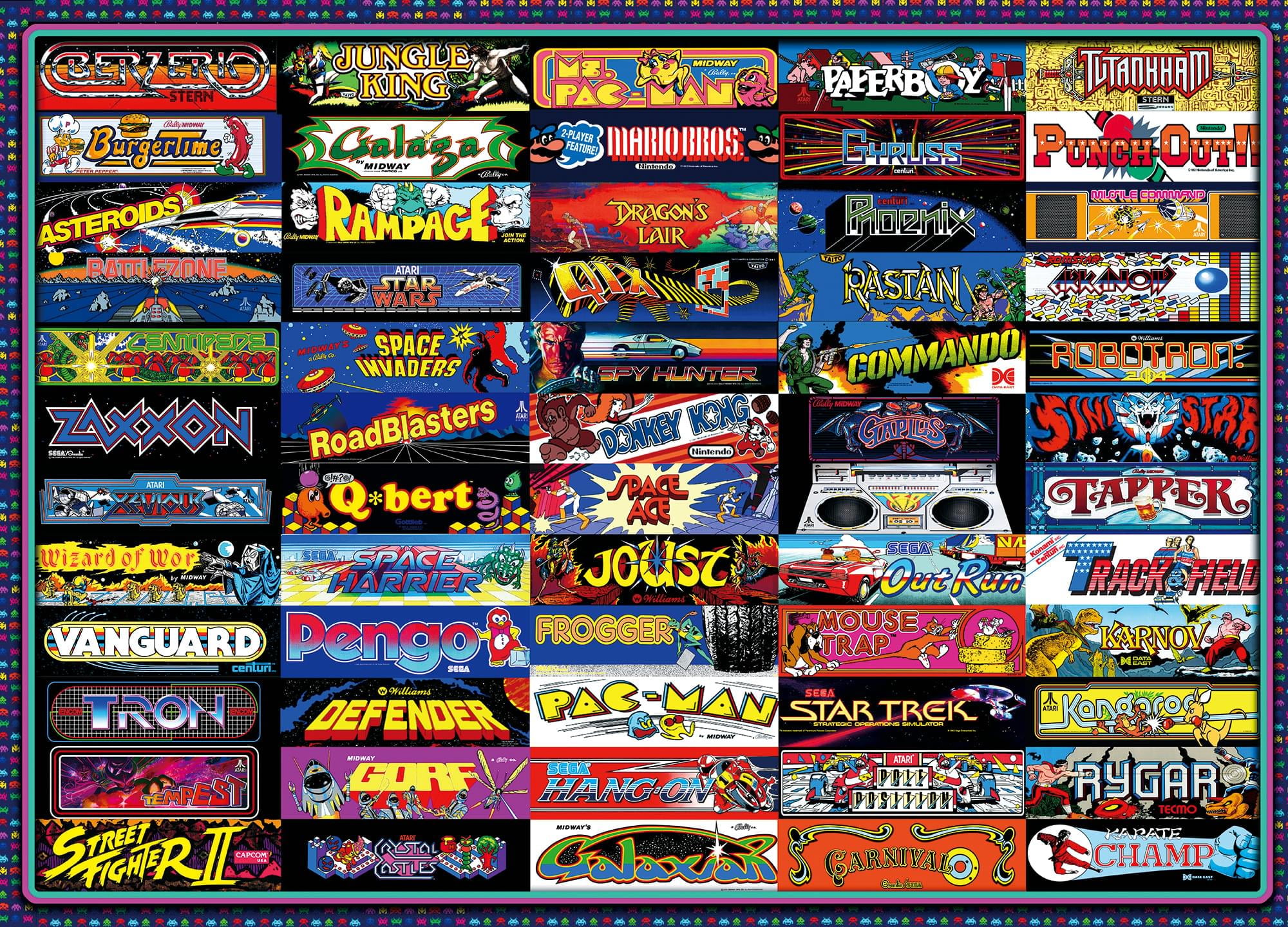 Arcadeageddon Retro Arcade Game Collage 1000 Piece Jigsaw Puzzle 