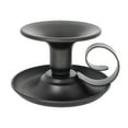 thumbnail image 1 of Black Metal Tea Cup - Inspired Vintage Handheld Candlestick, 1 of 5