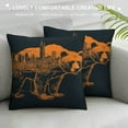 thumbnail image 3 of Heduofu Chicago Downtown City Skyline -  Chicago Downtown City Skyline Illinois Pride Throw Pillow White, 3 of 5