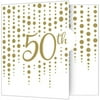 Creative Converting Gold 50th Anniversary Invitations, 8 Count