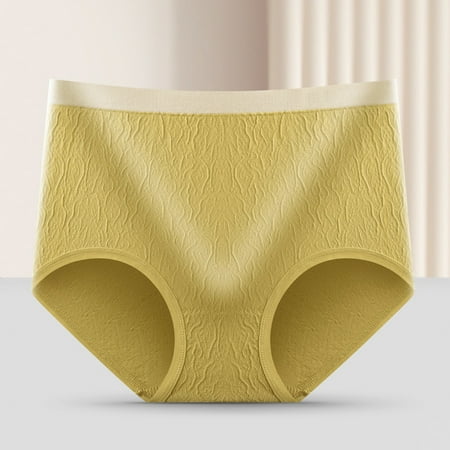 

Sexy Panties For Women Sexy High Waist Underpants Female Crotch Breathable Belly Closing Hip Lifting Large Women s Boxer Underpants Yellow XL 3pcs