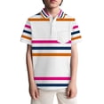 thumbnail image 4 of oqasdz Carnival Boys Striped Polo Shirt with Buttons Elegant Lapel Pocket Top for and Youth Stylish Party Lightweight Soft Durable Summer Dailywear, 4 of 4