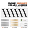 thumbnail image 6 of KFFKFF Shelf Support, Dimensions 10”L x 4”W x 1.6”H, Set of 6 Robust Floating Shelf Supports, Shelf Holders, Matte Black L Shaped Shelf Support, 5mm Thick Steel, Capable of Holding Up to 160 lbs, 6 of 9