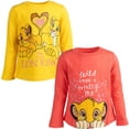 thumbnail image 1 of Camisetas Disney Lion King Simba Nala para niñas grandes de 10 a 12 años, paquete de 2, 1 of 7